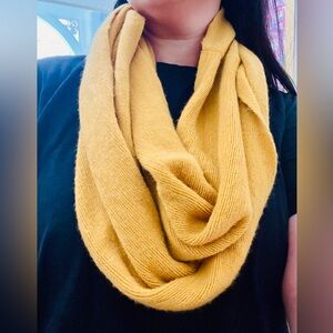 Soft Yellow mustard infinity scarf.